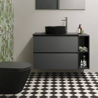 Lavabo da appoggio feeling tondo nero opaco cod 83139