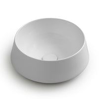 Lavabo da appoggio in ceramica bianco opaco tondo 42 cm Aris