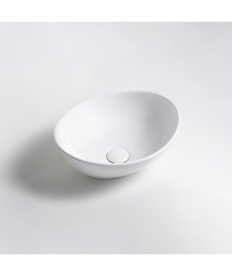 Lavabo da appoggio in ceramica bianco lucido K60