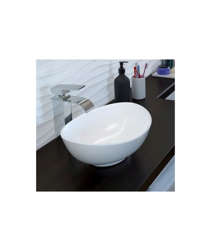 Lavabo da appoggio in ceramica bianco lucido K60