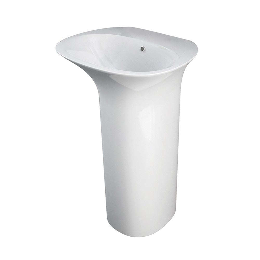 Lavabo freestanding bianco in ceramica Sensation senza foro