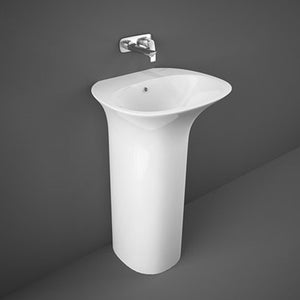 Lavabo freestanding bianco in ceramica Sensation senza foro