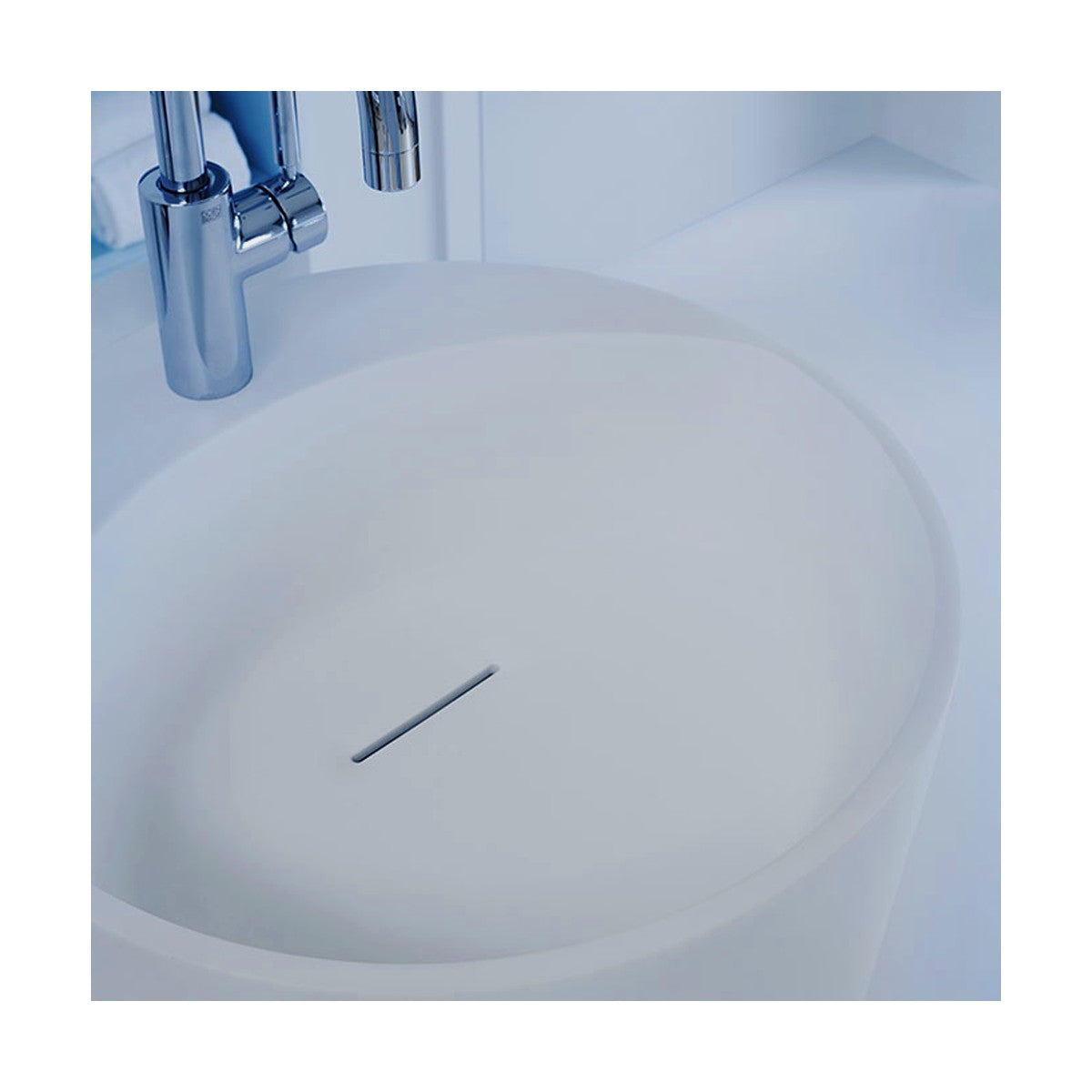 Lavabo freestanding in tecnoril® bianco opaco right