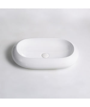 Lavabo da appoggio in ceramica bianco lucido K37 