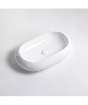 Lavabo da appoggio in ceramica bianco lucido K37 