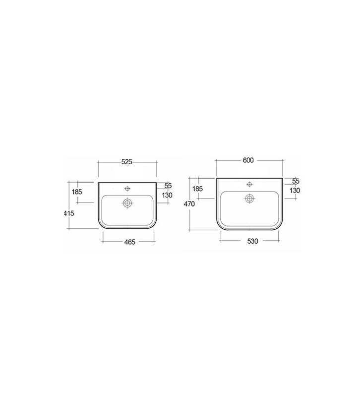 Vaso metropolitan filo muro universale cod 82077