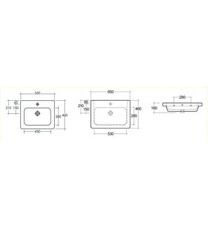 Vaso sospeso rimless resort fissaggio nascosto cod 82097