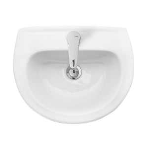 Lavabo sospeso 45x37 salvaspazio bianco in ceramica