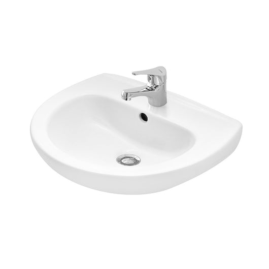 Lavabo sospeso 45x37 salvaspazio bianco in ceramica