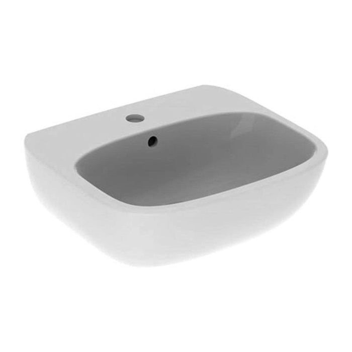 Lavabo sospeso 50 cm Geberit bianco lucido monoforo Fantasia 