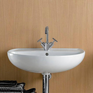 Lavabo sospeso 55 cm Geberit in ceramica lucida Colibrà¬