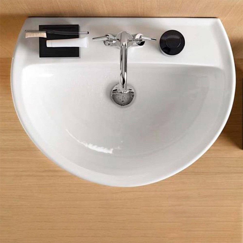 Lavabo sospeso 55 cm Geberit in ceramica lucida Colibrà¬