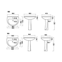 Vaso per monoblocco felce con scarico a pavimento cod 83091