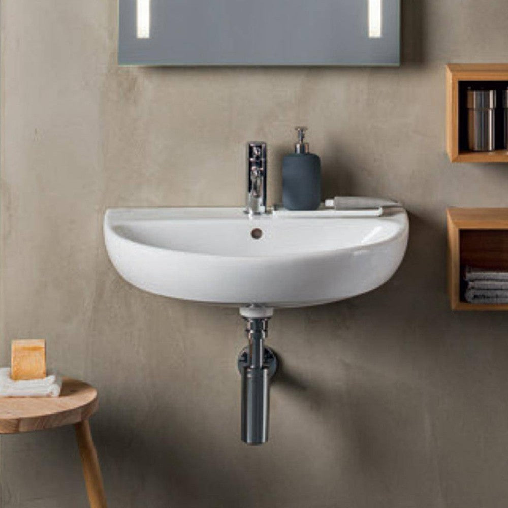 Lavabo sospeso Geberit 45 cm in ceramica bianco Selnova