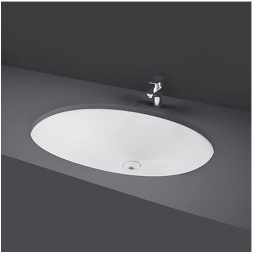 Lavabo Sottopiano Ovale 57L x 42P cm Bianco Modello Rosa Rak Ceramiche