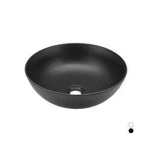 Lavabo tondo d'appoggio matt nero cod 83746