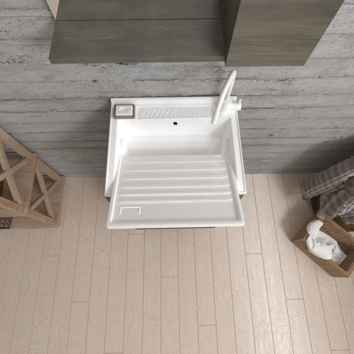 Lavatoio anta unica da cm 45x50 colore rovere fumo - HDcasa