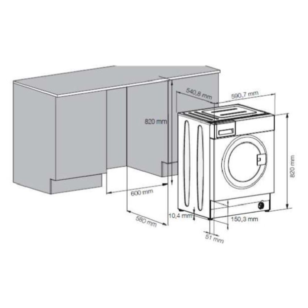 Lavatrice incasso Beko 7 kg classe A+++ WITC7612BOW