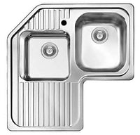 Lavello Angolare Elleci Incasso Vasche a Destra Sky CORNER Satinata Inox LIKCORSACDX