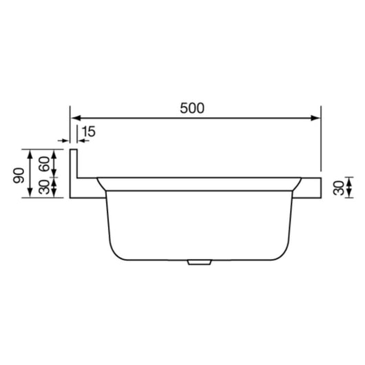 Lavello appoggio 120x50 con 2 vasche e gocciolatoio sinistro Mondial inox