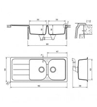 Lavatoio in resina con kit di montaggio 60 x 50 cod 79887