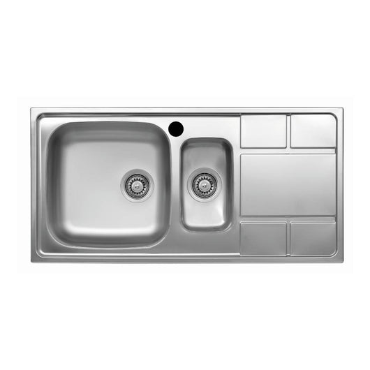 Samet Lavello cucina SAXT332 2 vasche e gocciolatoio destro 100x50 cm