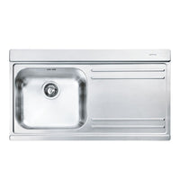 Lavello incasso 1 vasca e gocciolatoio destro 90x50 Smeg LI91D inox