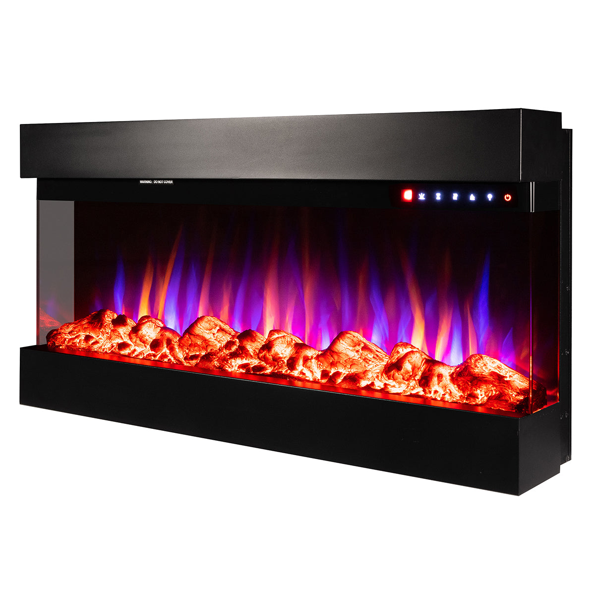 Camino Elettrico da Incasso 48,4x93x20 cm Effetto Fiamma 1500W Dalas