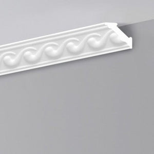 €1,10ml *** STOCK *** Pacco da 90ml di cornice decorativa in polistirene compatto XPS 55X55x2000 LD18