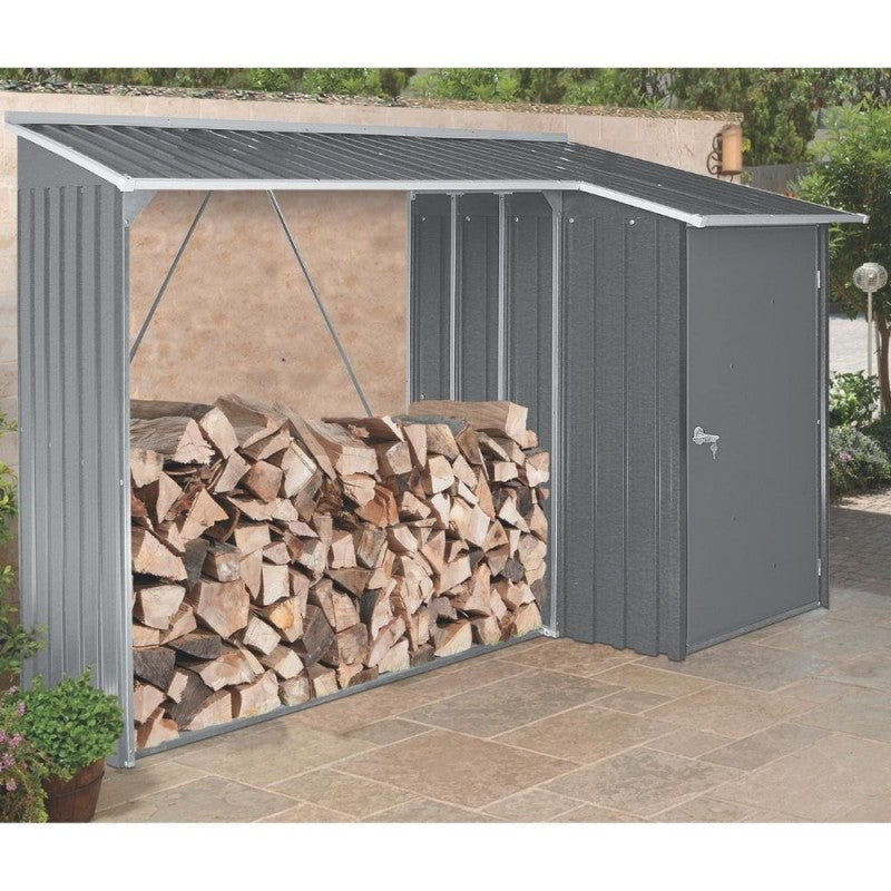 Legnaia con ripostiglio WoodStore Combo 8' x 3' di Duramax, 272 x 100 x 160 cm