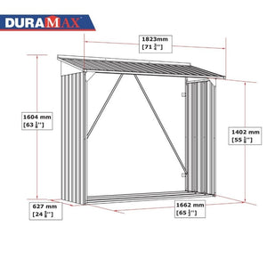 Legnaia WoodStorage 6'x 2' di Duramax, 166 x 63 x 160 cm