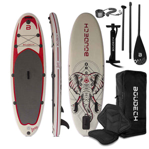 Stand Up Paddle Board Allround Lenny Ethnic - Tavola da SUP gonfiabile 275X80X15 cm con sediolino, pagaia, cavigliera, gonfiatore, kit riparazione e borsa da trasporto. Idonea per principianti. Peso Max 140kg