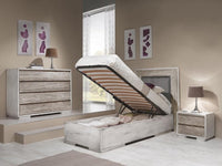 Letto shabby chic singolo con contenitore