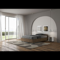 Letto 1 piazza e mezza 120x190 cm Nuamo - Con rete,Noce