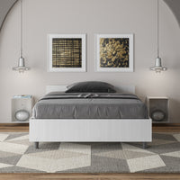 Letto 1 piazza e mezza 120x190 cm Nuamo - Contenitore,Bianco Frassino