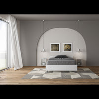 Letto 1 piazza e mezza 120x190 cm Nuamo - Contenitore,Bianco Frassino