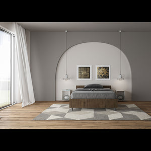 Letto 1 piazza e mezza 120x190 cm Nuamo - Con rete,Noce