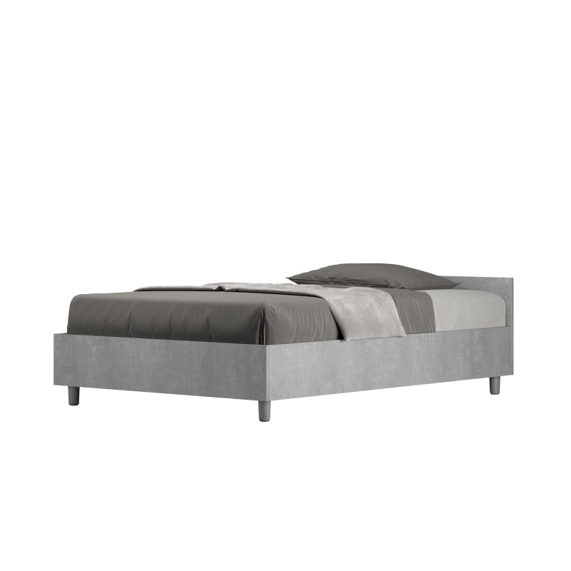 Letto 1 piazza e mezza 120x190 cm Nuamo - Contenitore,Grigio