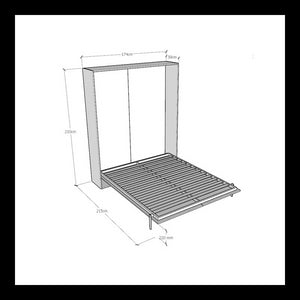 Letto a scomparsa 160 verticale Kentaro - Noce