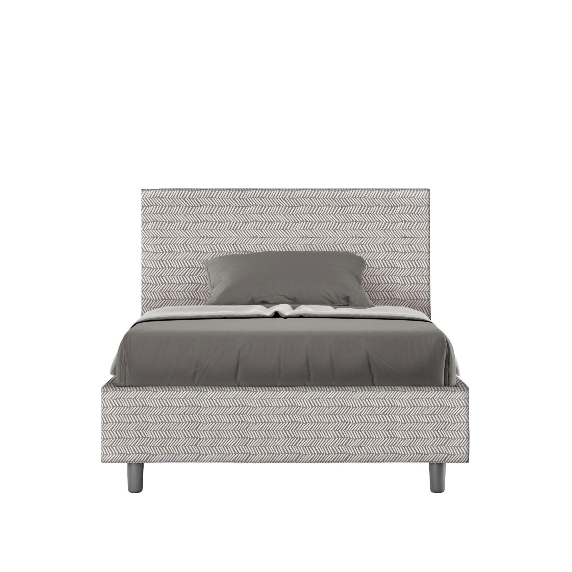 Letto 1 Piazza e Mezzo 120x210 cm con Rete Adele Aragona 1 Bianco