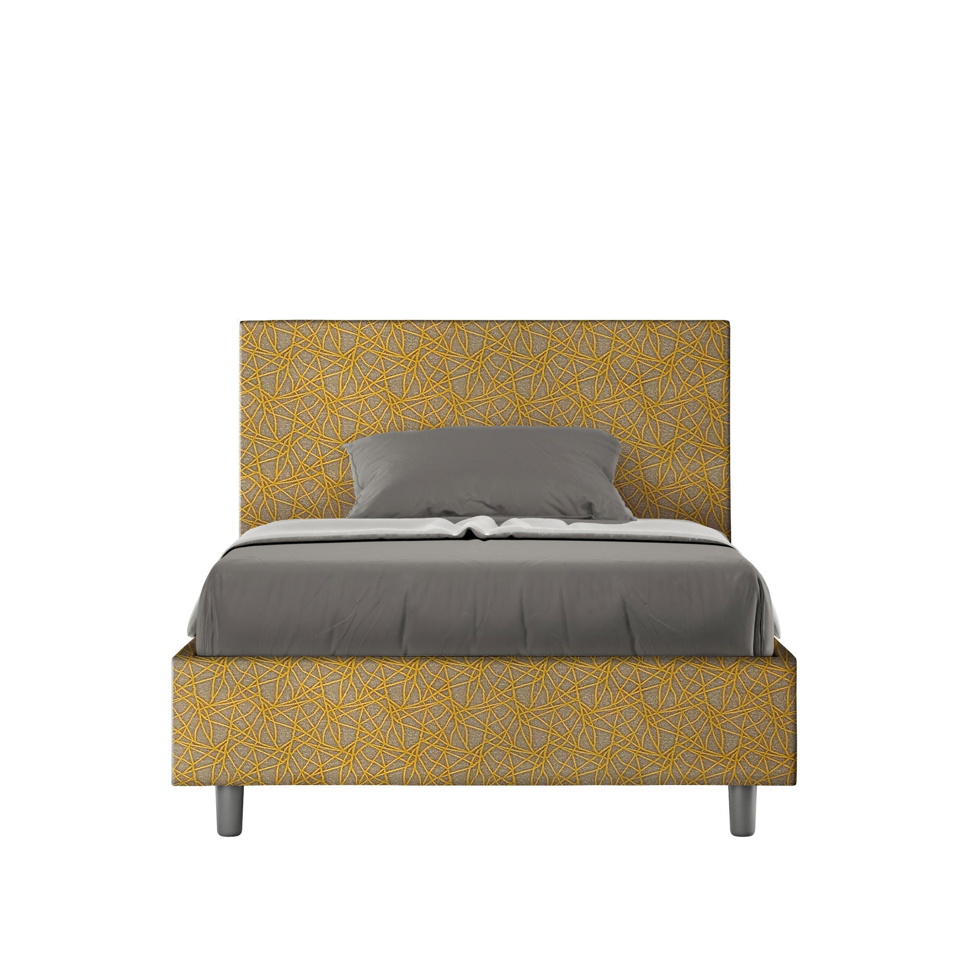 Letto 1 Piazza e Mezzo 120x190 cm con Rete Adele Era 06 Giallo