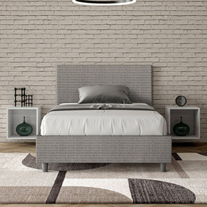 Letto 1 Piazza e Mezzo 120x190 cm con Rete Adele Labirinto 02 Grigio