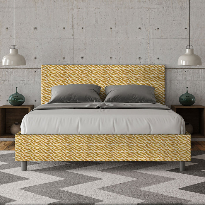 Letto Matrimoniale 160x210 cm con Rete Adele Aragona 3 Giallo