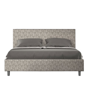 Letto Matrimoniale 160x200 cm con Rete e Contenitore Adele Era 02 Grigio