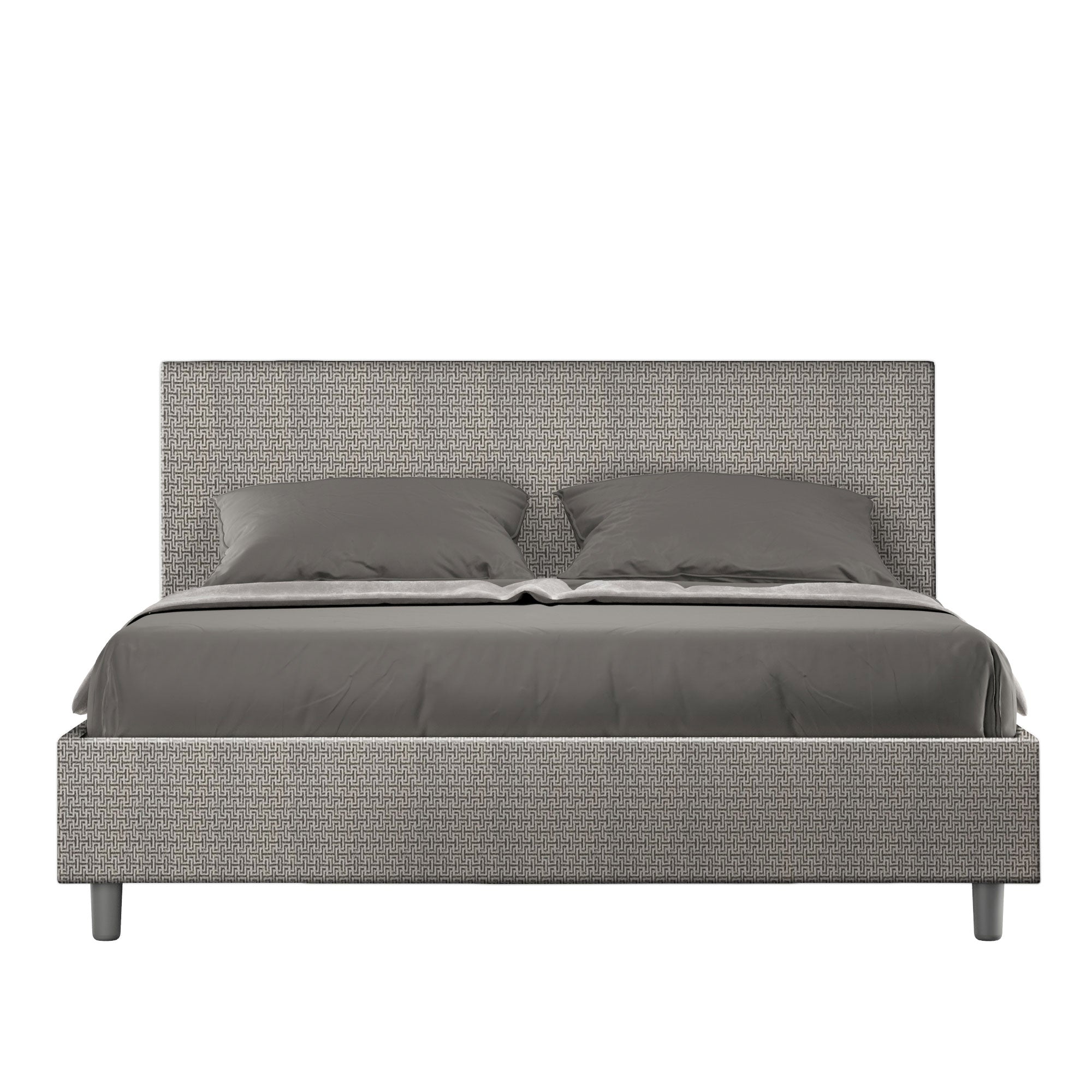 Letto Matrimoniale 160x190 cm con Rete Adele Labirinto 02 Grigio