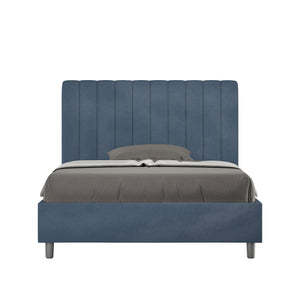 Letto 1 Piazza e Mezzo 120x190 cm con Rete e Contenitore Agueda Blu