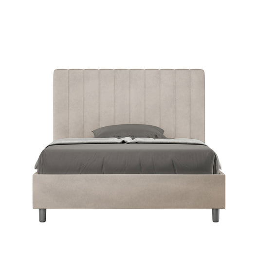 Letto 1 Piazza e Mezzo 120x190 cm con Rete e Contenitore Agueda Sabbia