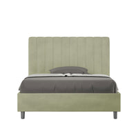 Letto 1 Piazza e Mezzo 120x190 cm con Rete e Contenitore Agueda Tè verde