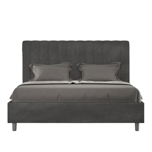 Letto Matrimoniale 160x190 cm con Rete Agueda Grigio