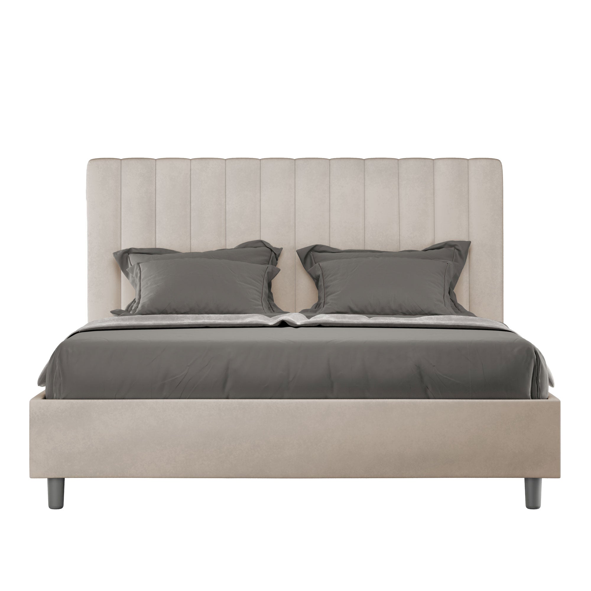 Letto Matrimoniale Francese 140x190 cm Senza Rete Agueda Sabbia